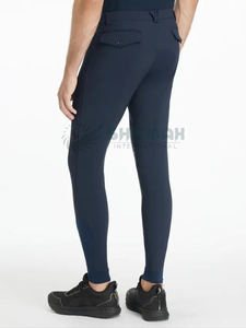 Pantalones de equitación para hombre, pantalones ecuestres duraderos con agarre reforzado en la rodilla, tejido elástico transpirable para práctica y eventos - Product Image 6