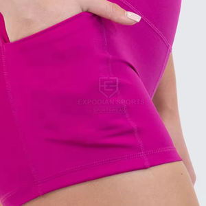 กางเกงขาสั้นออกกำลังกายแบบลำลองสำหรับผู้หญิงกางเกงขาสั้นขนาดใหญ่น้ำหนักเบาออกแบบโลโก้ได้ตามต้องการ - Product Image 5