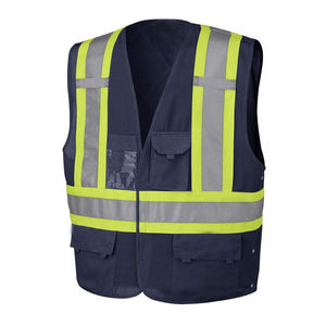 Men's High Quality <b>Reflective</b> Safety Vest Customizable Work Wear <b>Top</b> Sale Adult Size with Logo Support - Product Image 4