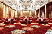 Hôtel cinq étoiles mariage salle de bal mur rouge à mur ingénierie luxe ignifuge 80% laine 20% nylon Axminster imprimé tapis
