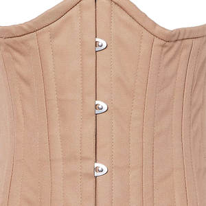 Underbust Steelboned Nude Cotton Corset | Onderbustkorset van nude katoen met stalen baleinen - Product Image 3
