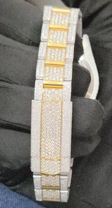 นาฬิกาข้อมือผู้ชายคุณภาพพรีเมียม หน้าปัดอนาล็อก ขนาด 41 มม. สายสแตนเลส ดีไซน์โดดเด่นทันสมัย ประดับโมอิสซาไนต์ สไตล์ธุรกิจ กระจก - Product Image 2