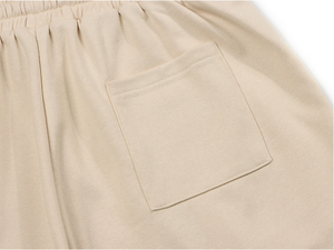 Shorts de sport amples pour hommes, personnalisés avec logo, en polyester épais 100 %, taille élastique, respirants, séchage rapide, couleur unie, haute qualité - Product Image 6