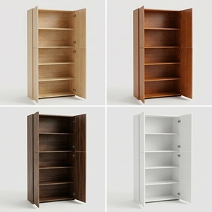 Minimalist White Double Door 4-<b>Drawer</b> MDF Filing Cabinet Lockable <b>Office</b> Storage <b>Unit</b> for Home <b>Office</b> Commercial Use - Product Image 4