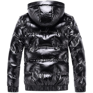Puffer Jacket <b>Men</b> Shiny Puffer Black Jacket <b>Men</b> Back Bubble Jackets & Coats 2025 Wholesale Winter for <b>Men</b> Stand Casual Knitted - Product Image 2