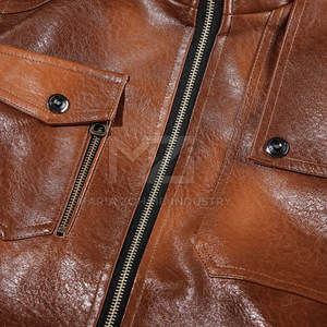 Concevez vos propres vestes en cuir tendance, veste en cuir pour homme de haute qualité au meilleur prix, veste en cuir à manches longues - Product Image 3