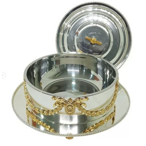 Pot de serveur de nourriture à décor de table unique en acier inoxydable chauffe-plats de buffet en gros casseroles - Product Image 5