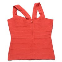 Débardeur Classique Femme à Bretelles Fines, Col en V, Style Urbain, Couleur Personnalisable, Respirant, 100% Polyester Tricoté