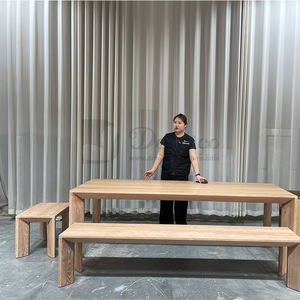 The New Series of Solid Wood <strong>Dining</strong> Furniture, Long and <strong>Narrow</strong> Natural Wood Durable Multi-person <strong>Dining</strong> <strong>Chairs</strong> - Product Image 1