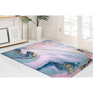 Alfombra con Estampado de Mármol Abstracto: Alfombra Decorativa Grande para Hogares Modernos, Alfombra Delgada No Tejida - Product Image 1