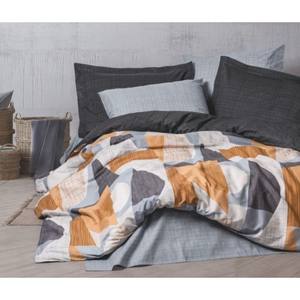 Ensemble housse de couette simple moderne gris Giorno Collection boîte en coton - Product Image 1