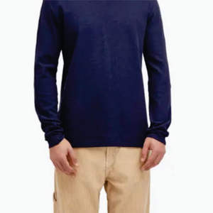 เสื้อยืดแขนยาวลายวาฟเฟิลสำหรับผู้ชาย-ทนทานสวมใส่สบายเหมาะสำหรับชุดลำลองและชุดใส่อยู่บ้านทุกวัน - Product Image 1