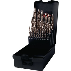 Jeu de forets hélicoïdaux ULTIMATECUT FS HSS-Co5 Gold DIN 338 Nominal 1-13 x 0,5 mm 25 pièces dans un coffret en plastique RUKO Shop Tools - Product Image 1