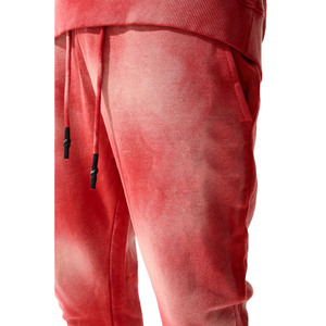 Nuevos pantalones de chándal apilados para hombre, diseño holgado de pierna ancha de nailon personalizado, cintura media, estilo frontal plano, lavado medio - Product Image 3