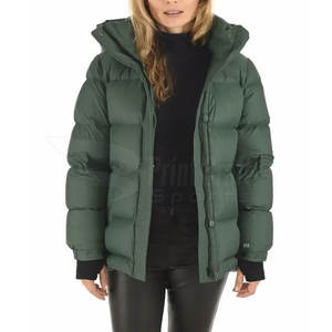 Offre Spéciale XL Taille Femmes Coupe-Vent Puffer Veste Imprimé Tissu Nylon Doublure Coton Remplissage Plaine Capuche Sport Hiver Fini - Product Image 6
