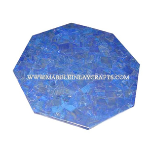 Mesa de centro octogonal, lapislázuli - Product Image 1