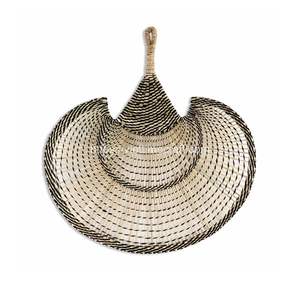 Design traditionnel jonc de mer feuille ventilateur multifonctionnel sain maison décorative mur Art printemps Format suspendu thème - Product Image 4