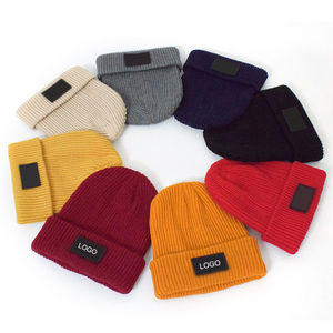High Quality Adult Colorful <b>Waterproof</b> 100% Cotton Winter <b>Beanie</b> Cap Wholesale Custom Logo Sublimation Printed Unisex Sports - Product Image 2
