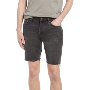 AllSaints Streetwear <b>High</b>-<b>Waist</b> Raw Hem <b>Denim</b> <b>Shorts</b> Breathable Canvas with Distressed Print Y2K StyleCargo Print Washed <b>Black</b> - Product Image 4