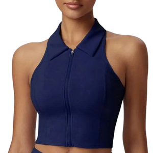 Ropa deportiva de manga corta transpirable de algodón de corte seco personalizada para mujer, camisa de Polo y golf, ropa sólida OEM ODM para deportes - Product Image 4