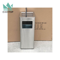 Poubelle en acier inoxydable DB-90C Poubelle carrée à grille supérieure Poubelle d'hôtel d'intérieur Poubelle d'hôtel en acier inoxydable Poubelles d'hôtel Récipient à déchets