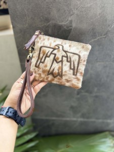 Hair-On cuir de vachette pochette broderie été Laser gravure bracelet gland élégant concepteur Western Offre Spéciale fermeture éclair luxe - Product Image 2