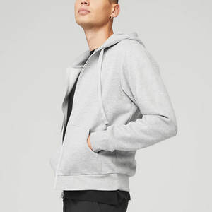 3909 Heather Gray Bella Canvas <b>Hoodie</b> Unisex Tri-blend Full-Zip <b>Lightweight</b> <b>Hoodies</b> - Product Image 1