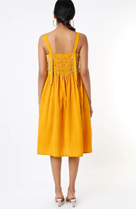 Vestido informal sin mangas hasta la rodilla para mujer, venta al por mayor, tela tejida bordada a máquina para ropa de fiesta - Product Image 2