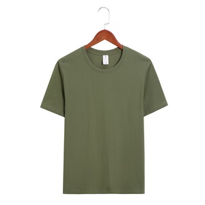 Fabricante 23 colores 220g Algodón puro manga corta hombres camiseta parejas Color sólido suelto impreso logo cuello redondo Camiseta para hombres - Product Image 6