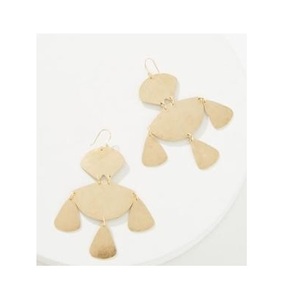 Pendientes de metal ultramodernos con diseños geométricos abstractos y un acabado pulido elegante para una apariencia moderna audaz - Product Image 2