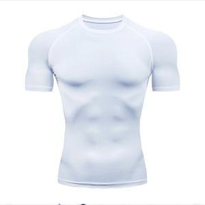 2025 nouveau été vêtements de sport sport compression t-shirt fitness course costume jogging vêtements de sport hommes sport jogging t-shirt - Product Image 1