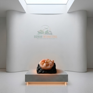 Lámpara de Cristal Ecológica Rosa con Fragmentos Sueltos y Base de Madera Tallada a Mano, Regulable para Dormitorio - Product Image 2