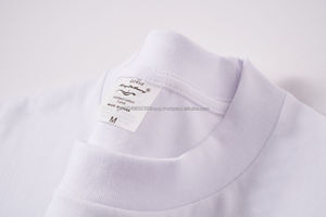 เสื้อยืดแขนยาวผ้าฝ้ายแขนยาวสำหรับผู้ชายเสื้อ260gsm คอกลมถักแขนสั้นผ้าฝ้าย - Product Image 5