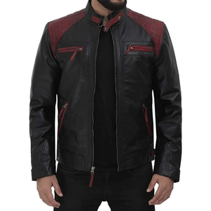 Chaqueta de Cuero para Hombre al por Mayor, Estilo Motociclista | Abrigo de Moda de Cuero Genuino | Logotipo Personalizado, Fabricante OEM ODM, Suministro - Product Image 2