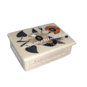 Caja de exhibición de incrustaciones de mármol Vintage hecha a mano, forma elegante de mostrar su colección para almacenamiento de joyas - Product Image 6