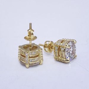 ต่างหูเพชรเม็ดกลมแบบซ่อนสำหรับผู้หญิง - Product Image 3