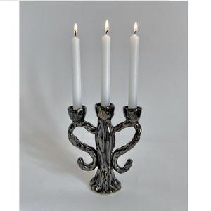 Bougeoir en métal pour éclairage et décoration d'intérieur Bougeoir décoratif élégant à finition antique - Product Image 4