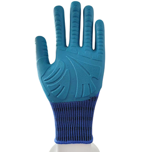 Gants en cuir TPR personnalisés antidérapants contre les coupures et les vibrations Gants de sécurité enduits de latex de mousse sableuse pour mécaniciens Gants d'impact au travail - Product Image 4
