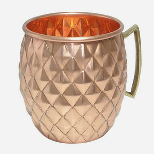 Mug en cuivre martelé Mugs en cuivre diamant - Product Image 5