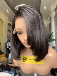 Peluca de Cabello Humano Corto con Capas de Color Piano, Cabello Remy Vietnamita de Una Sola Trama - Product Image 1