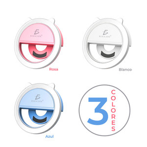 Rechargeable LED Light <b>Ring</b> Selfie <b>Clip</b> for Mobile Phones Made of Durable Plastic - Product Image 1