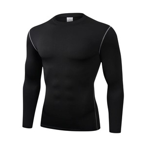 Top Trending Men's Premium Workout Shirts Nueva media manga Jogging Wear Custom 3D Impreso Regular Fit A prueba de viento Rash Guard - Product Image 1