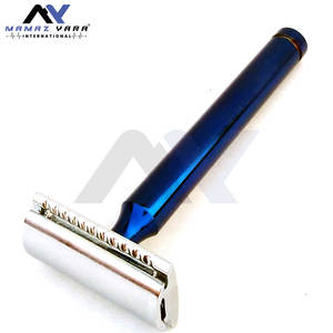 Maquinilla de Afeitar de Doble Filo DE, Cromada, Acabado Pulido, Maquinilla de Afeitar Clásica para Afeitado en Húmedo, Uso en Barbería - Product Image 5