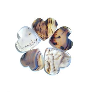Piedras preciosas naturales en forma de corazón de ágata Montana multicolor de alto grado hechas a mano para manualidades y fabricación de joyas piedras preciosas sueltas - Product Image 1