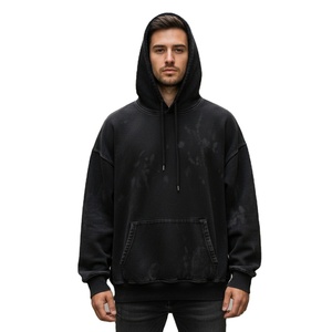100% algodón lavado ácido sudaderas con capucha vieja escuela Vintage Streetwear sudaderas de gran tamaño invierno estilo Hip Hop hombre secado rápido transpirable - Product Image 2