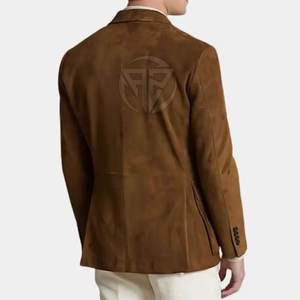 Manteau Trench Classique pour Homme en Cuir Suédé, Aspect Poli, Design Élégant, Finition Douce, Écologique, Respirant, Personnalisable - Product Image 2