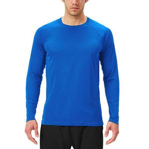 Logotipo personalizado de los hombres respetuosos con el medio ambiente de secado rápido transpirable Rash Guard poliéster Spandex tela ropa deportiva de manga larga gimnasio surf - Product Image 1