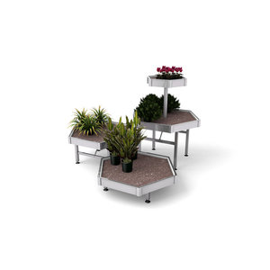 Ensemble d'étagères de présentation hexagonales en acrylique pour l'organisation de magasins de mariage - Product Image 5