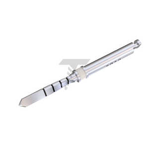 Taladro corto Irrigado externo de 02,0mm, código de color blanco fabricado en acero inoxidable, fabricado en Israel - Product Image 3