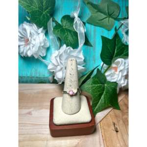 Navajo Opal & Sterling <b>Silver</b> <b>Ring</b> Size 9.75 Ethereal Gemstone Fine Jewelry Rhodium Plating Dainty Ethnic Style Everyday Wear - Product Image 1